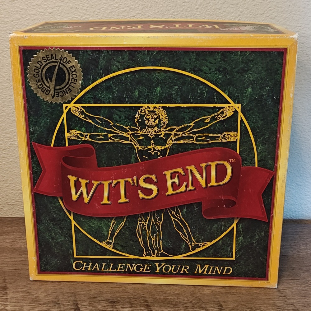 Wits End Board Game 1999 Edition Trivia Strategy Brain Teaser 2-6 Players